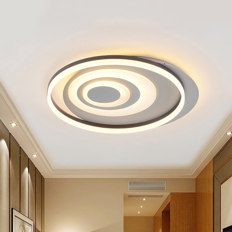 Modern Flushmount Light Metal Integrated Led Flush Ceiling Light in White for Living Room Clearhalo 'Ceiling Lights' 'Close To Ceiling Lights' 'Close to ceiling' 'Flush mount' Lighting' 421631