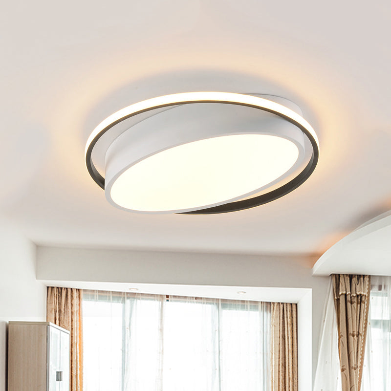 Modern Flushmount Light Metal Integrated Led Flush Ceiling Light in White for Living Room Clearhalo 'Ceiling Lights' 'Close To Ceiling Lights' 'Close to ceiling' 'Flush mount' Lighting' 421633