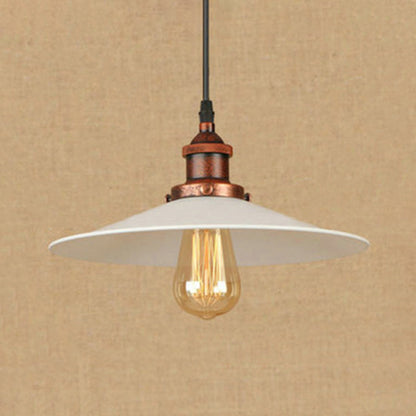 8.5"/10" Width Saucer Metal Suspension Lamp Industrial Style 1 Bulb Kitchen Pendant Light in Rust/Chrome Rust Clearhalo 'Art Deco Pendants' 'Cast Iron' 'Ceiling Lights' 'Ceramic' 'Crystal' 'Industrial Pendants' 'Industrial' 'Metal' 'Middle Century Pendants' 'Pendant Lights' 'Pendants' 'Tiffany' Lighting' 43109