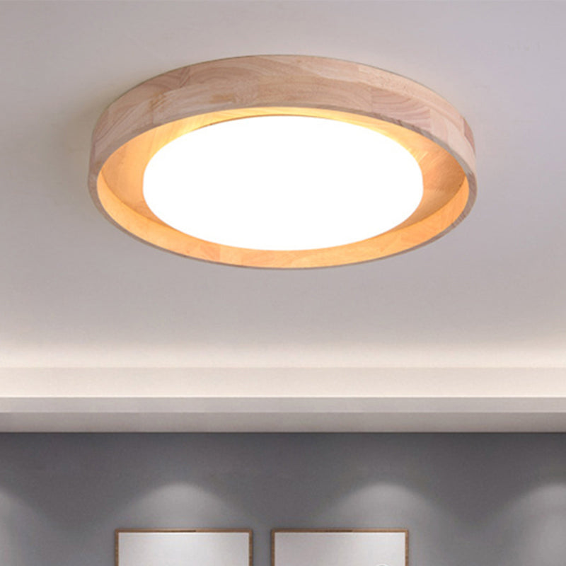 15"/19" Dia Acrylic Round Flush Light Fixture Modern 1-Head LED Ceiling Lamp in Warm/White Light Clearhalo 'Ceiling Lights' 'Close To Ceiling Lights' 'Close to ceiling' 'Flush mount' Lighting' 438318