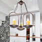 Aged Brass Metal Hanging Light Two-bulb Vintage Candle Chandeliers for Coffee Shop Clearhalo 'Ceiling Lights' 'Chandeliers' Lighting' options 438922