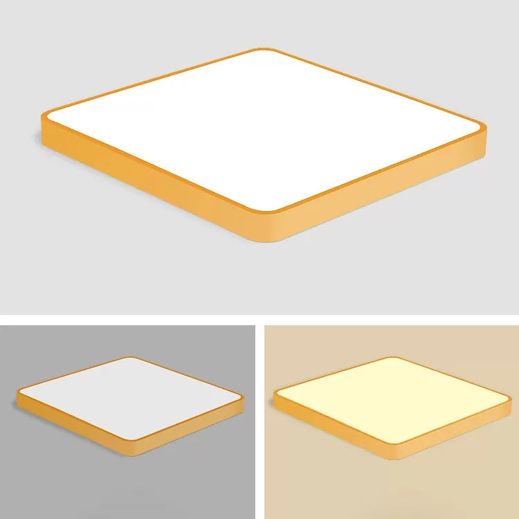 Slim Square Flush Mount Light Nordic Style Acrylic LED Ceiling Lamp for Office Hallway Clearhalo 'Ceiling Lights' 'Close To Ceiling Lights' 'Close to ceiling' 'Flush mount' Lighting' 44426
