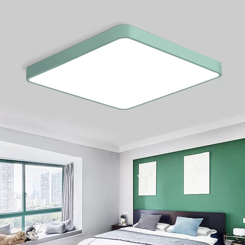 Slim Square Flush Mount Light Nordic Style Acrylic LED Ceiling Lamp for Office Hallway Clearhalo 'Ceiling Lights' 'Close To Ceiling Lights' 'Close to ceiling' 'Flush mount' Lighting' 44431