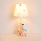 Cartoon Animal Desk Light Resin LED Reading Light with Tapered Shade for Child Bedroom White Elk Clearhalo 'Lamps' 'Table Lamps' Lighting' 45042