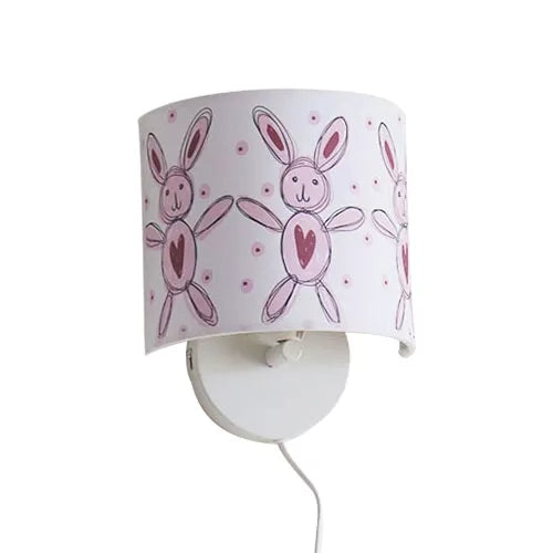 Kids Undertint Wall Light Drum Shape One Light Fabric Wall Lamp for Stair Hallway Clearhalo 'Art deco wall lights' 'Cast Iron' 'Glass' 'Industrial' 'Middle century wall lights' 'Modern' 'Tiffany wall lights' 'Tiffany' 'Traditional wall lights' 'Wall Lamps & Sconces' 'Wall Lights' Lighting' 45047