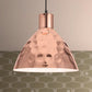 Dimpled Conic Metal Suspended Light Industrial 1 Light Restaurant Pendant Lamp with Hanging Cord in Rose Gold Clearhalo 'Ceiling Lights' 'Modern Pendants' 'Modern' 'Pendant Lights' 'Pendants' Lighting' 452527
