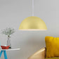 Nordic Style Bowl Pendant Lighting 1 Light Aluminum Suspended Light in Pink/Yellow for Living Room Yellow Clearhalo 'Ceiling Lights' 'Modern Pendants' 'Modern' 'Pendant Lights' 'Pendants' Lighting' 456283