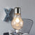 Bulb Shaped Pendant Lighting Industrial 1 Light Clear Glass Hanging Ceiling Light in Chrome, 6"/8.5"/12" Wide Clear Clearhalo 'Ceiling Lights' 'Glass shade' 'Glass' 'Industrial Pendants' 'Industrial' 'Middle Century Pendants' 'Pendant Lights' 'Pendants' 'Tiffany' Lighting' 456294