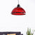 Acrylic and Metal Ribbed Dome Pendant Lighting Industrial 1 Head Living Room Hanging Lamp in White/Red/Yellow Red Clearhalo 'Ceiling Lights' 'Industrial Pendants' 'Industrial' 'Middle Century Pendants' 'Pendant Lights' 'Pendants' 'Tiffany' Lighting' 456422
