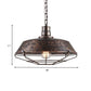 Rustic Stylish Wire Cage Pendant Light with Barn Shade 1 Light Iron Ceiling Light Fixture in Antique Brass/Rust, 10"/14"/18" Width Clearhalo 'Art Deco Pendants' 'Cast Iron' 'Ceiling Lights' 'Ceramic' 'Crystal' 'Industrial Pendants' 'Industrial' 'Metal' 'Middle Century Pendants' 'Pendant Lights' 'Pendants' 'Tiffany' Lighting' 456600