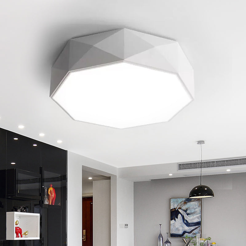 Concave/Convex Shape Metal Flush Mount Lighting Modern Led White/Black Flush Ceiling Mount, 16"/19.5"/23.5" Wide Clearhalo 'Ceiling Lights' 'Close To Ceiling Lights' 'Close to ceiling' 'Flush mount' Lighting' 456625