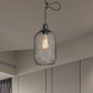 Wire Mesh Metal Pendant Lighting Industrial One Bulb Dining Room Height Adjustable Hanging Lamp in Black Clearhalo 'Art Deco Pendants' 'Black' 'Cast Iron' 'Ceiling Lights' 'Ceramic' 'Crystal' 'Industrial Pendants' 'Industrial' 'Metal' 'Middle Century Pendants' 'Pendant Lights' 'Pendants' 'Rustic Pendants' 'Tiffany' Lighting' 460473