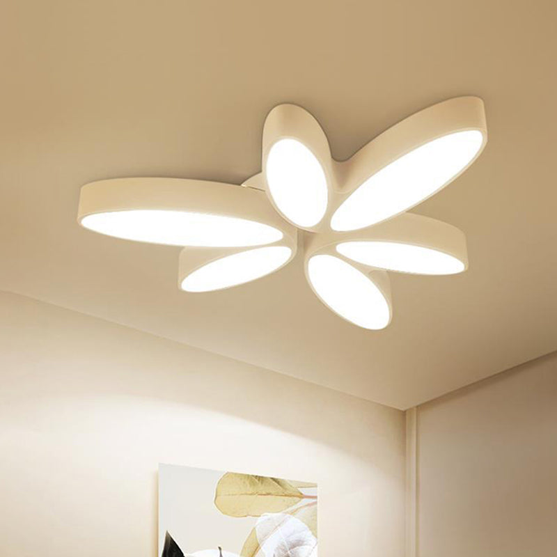 27"/33.5" Floral Flush Mount Contemporary Acrylic 6 Light Flush Light in Warm/White for Hallway Clearhalo 'Ceiling Lights' 'Close To Ceiling Lights' 'Close to ceiling' 'Flush mount' Lighting' 460580