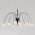 Dining Room Firework Pendant Lamp Metal Romantic Pretty Silver Finish Chandelier 12 Silver Clearhalo 'Ceiling Lights' 'Chandeliers' 'Close To Ceiling Lights' 'Glass shade' 'Glass' Lighting' 46083