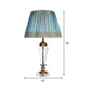 1 Head Conical Reading Light Modernist Clear Crystal Nightstand Lamp in Blue for Bedroom Clearhalo 'Lamps' 'Table Lamps' Lighting' 464884