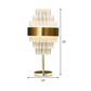 LED Bedside Table Lamp Modern Gold Task Lighting with Tiered Hand-Cut Crystal Shade Clearhalo 'Lamps' 'Table Lamps' Lighting' 465101