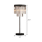 Simplicity Cylinder Shape Table Lamp Hand-Cut Crystal 3 Bulbs Reading Book Light in Black Clearhalo 'Lamps' 'Table Lamps' Lighting' 465134