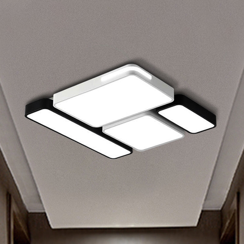 Simple Rectangle Ceiling Mount Light Acrylic Slim LED Ceiling Lamp in ...
