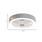 21.5" W Metal White Ceiling Fan Lamp Round LED Simple Semi Flush Mount Light for Living Room Clearhalo 'Ceiling Fans with Lights' 'Ceiling Fans' 'Modern Ceiling Fans' 'Modern' Lighting' 465390