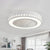 Ring Living Room Fan Lamp Modernism Acrylic LED 21.5" Wide White Semi Flush Mount Lighting with 3 Blades White Clearhalo 'Ceiling Fans with Lights' 'Ceiling Fans' 'Modern Ceiling Fans' 'Modern' Lighting' 465417