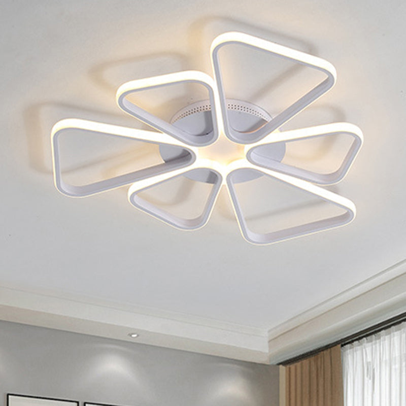 Simple Brown/White Ceiling Light Floral Shape Acrylic Warm/White Lighting LED Flush Mount Light for Child Room Clearhalo 'Ceiling Lights' 'Close To Ceiling Lights' 'Close to ceiling' 'Flush mount' Lighting' 465721