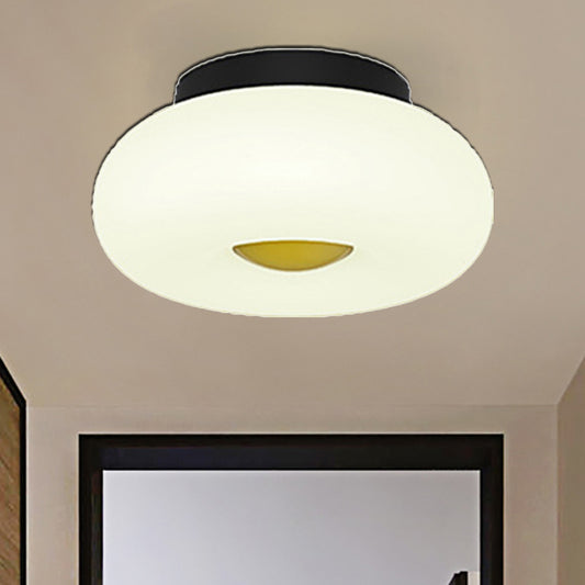 White Circular Semi Flush Ceiling Light 1/3/5 Heads Contemporary Acrylic Ceiling Lamp for Living Room Clearhalo 'Ceiling Lights' 'Close To Ceiling Lights' 'Close to ceiling' 'Semi-flushmount' Lighting' 466878