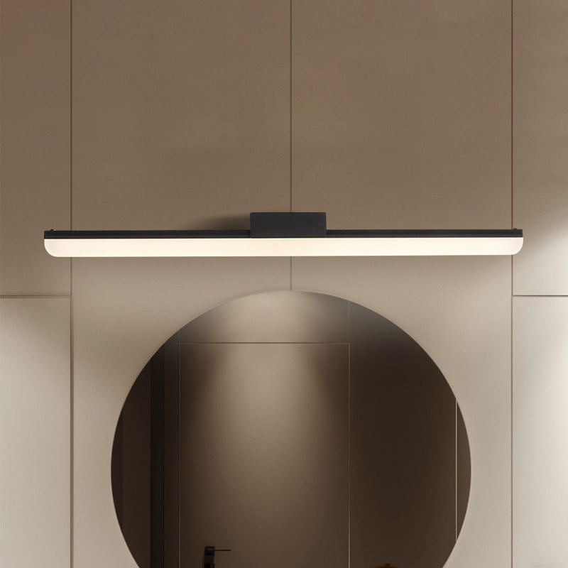 16"/20" Dia Ultra-Thin Acrylic Wall Light Sconce Modern Style LED Black/White Vanity Light in Warm/White Light Clearhalo 'Cast Iron' 'Glass' 'Industrial' 'Modern wall lights' 'Modern' 'Tiffany' 'Traditional wall lights' 'Vanity Lights' 'Wall Lights' Lighting' 467269