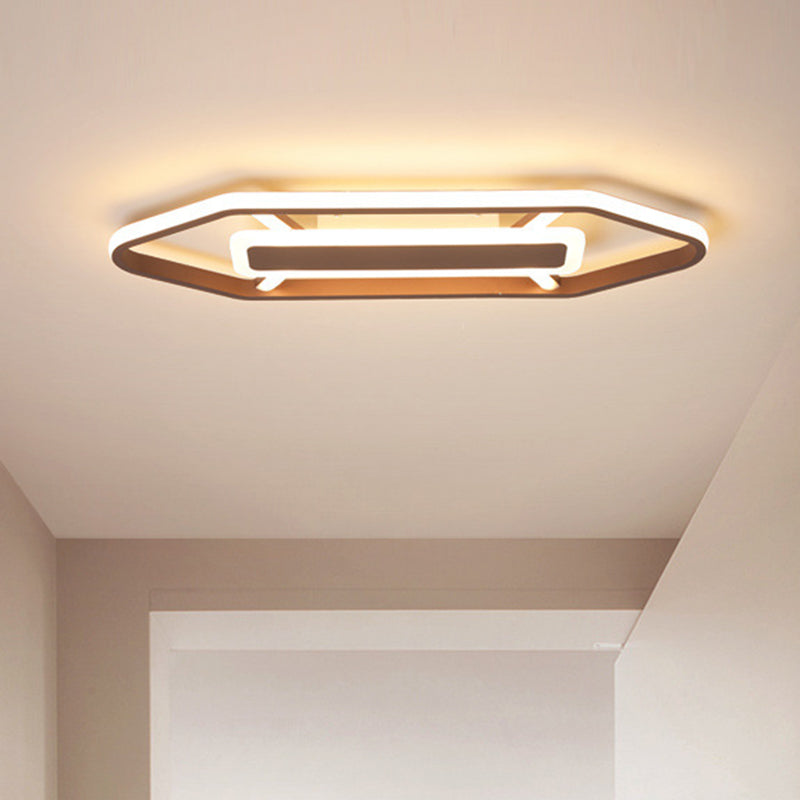 23.5"/31.5"/39" W Linear Flush Lamp Nordic Iron Led Bedroom Flush Lighting in Warm/White Light Clearhalo 'Ceiling Lights' 'Close To Ceiling Lights' 'Close to ceiling' 'Flush mount' Lighting' 467305