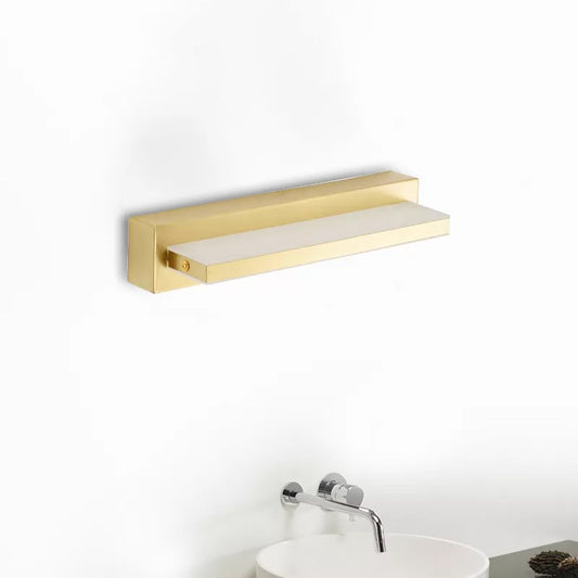 Modernism Style LED Vanity Lighting with Acrylic Shade Yellow Rectangular Wall Mount Light for Bedroom, 10"/16" Width Clearhalo 'Cast Iron' 'Glass' 'Industrial' 'Modern wall lights' 'Modern' 'Tiffany' 'Traditional wall lights' 'Vanity Lights' 'Wall Lights' Lighting' 467465