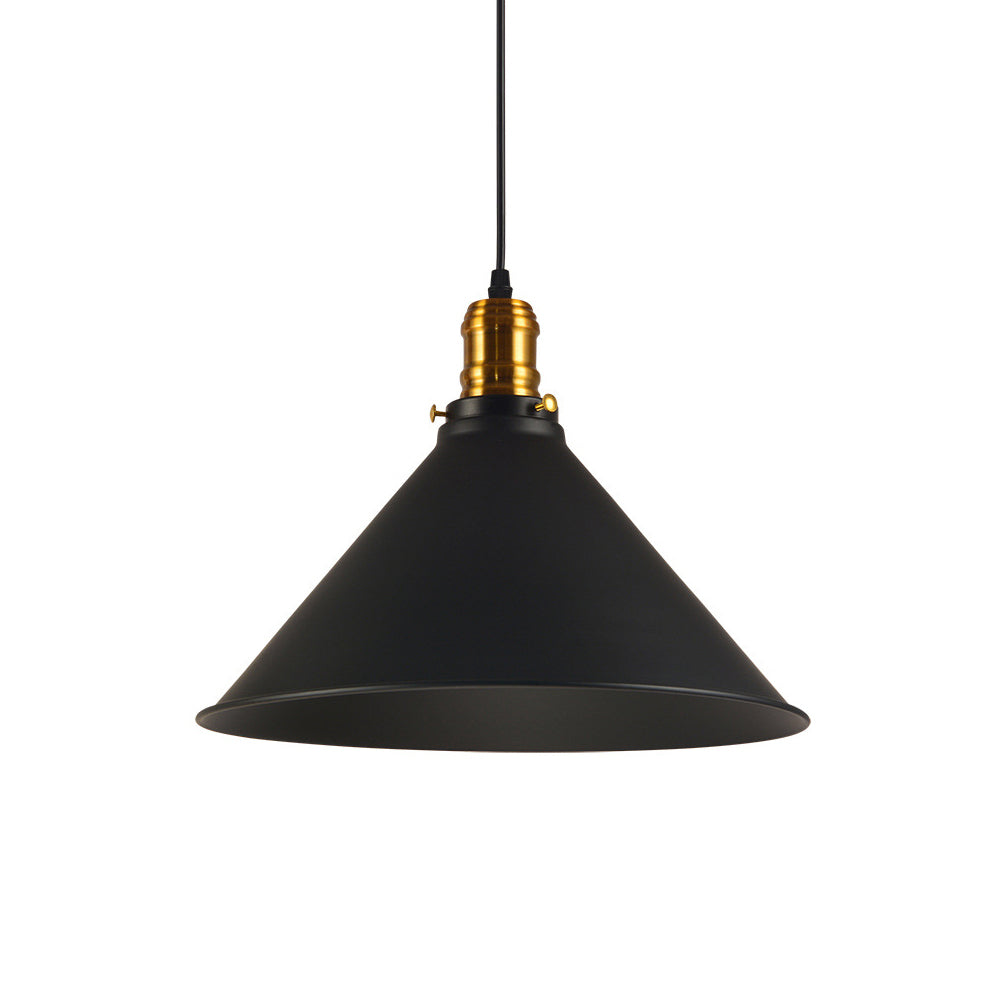 8.5"/10"/12" Wide Industrial Tapered Pendant Light 1 Light Metal Hanging Lamp in Black for Restaurant Clearhalo 'Art Deco Pendants' 'Black' 'Cast Iron' 'Ceiling Lights' 'Ceramic' 'Crystal' 'Industrial Pendants' 'Industrial' 'Metal' 'Middle Century Pendants' 'Pendant Lights' 'Pendants' 'Rustic Pendants' 'Tiffany' Lighting' 467950