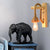 Rope Exposed Bulb Sconce Lighting Coastal 1 Light Living Room Wall Mounted Lamp in Red/Brown/Wood Wood Clearhalo 'Industrial wall lights' 'Industrial' 'Middle century wall lights' 'Rustic wall lights' 'Tiffany' 'Wall Lamps & Sconces' 'Wall Lights' Lighting' 468072
