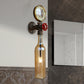 Brown/Blue Bottle Wall Sconce Lamp Vintage Stylish Glass 1 Bulb Living Room Wall Lighting with Gauge and Valve Clearhalo 'Cast Iron' 'Glass' 'Industrial wall lights' 'Industrial' 'Middle century wall lights' 'Modern' 'Tiffany' 'Traditional wall lights' 'Wall Lamps & Sconces' 'Wall Lights' Lighting' 468371