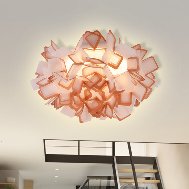 Art Deco Sinuous Flushmount Light with Acrylic Shade Led Bedroom Flush Lighting Clearhalo 'Ceiling Lights' 'Close To Ceiling Lights' 'Close to ceiling' 'Flush mount' Lighting' 468552