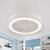 8" Tall Drum Living Room Fan Light Contemporary Metal LED White 3 Blades Semi Flush Mount Lighting Fixture White B Clearhalo 'Ceiling Fans with Lights' 'Ceiling Fans' 'Modern Ceiling Fans' 'Modern' Lighting' 468609