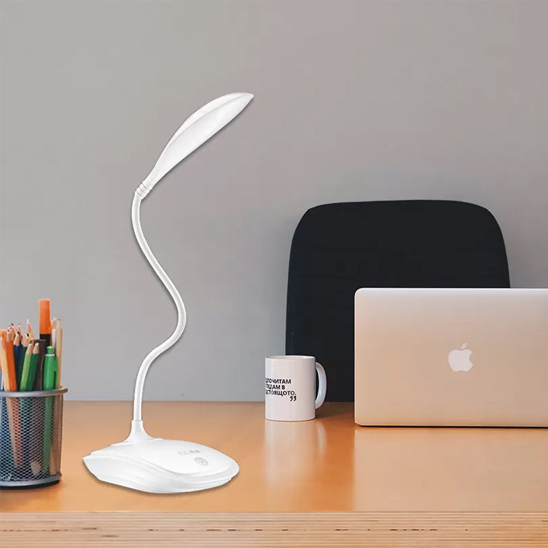 Silicone Arm Simple Design LED Desk Lamp Touch-Sensitive 3-Level Dimmer Reading Light for Study Bedside Clearhalo 'Desk Lamps' 'Lamps' Lighting' 468662