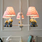 Dot Tapered Shade Chandelier Kids Metal Resin Hanging Light with Monkey for Dining Room 5 Pink Clearhalo 'Ceiling Lights' 'Chandeliers' Lighting' options 47954_8169d5d7-4b3a-4c52-b543-4f2d8bd0e824