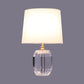 Oblong Table Light Modernist Beveled Crystal 1 Head White Small Desk Lamp, 11"/13" Wide Clearhalo 'Lamps' 'Table Lamps' Lighting' 493364