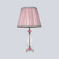 1 Head Living Room Desk Lamp Modernism Pink Table Light with Pleated Fabric Shade Clearhalo 'Lamps' 'Table Lamps' Lighting' 493458