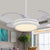 Metal Gold/White Semi Flush Circle LED 42" Wide Contemporary 4 Blades Hanging Fan Lighting, Remote Control/Frequency Conversion and Remote Control White Clearhalo 'Ceiling Fans with Lights' 'Ceiling Fans' 'Modern Ceiling Fans' 'Modern' Lighting' 493632