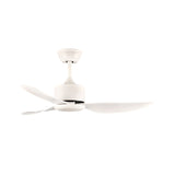 White LED Semi Mount Lighting Minimalism Acrylic Round Pendant Fan Lamp with 3 Clear Blades for Living Room, 40" Wide Clearhalo 'Ceiling Fans with Lights' 'Ceiling Fans' 'Modern Ceiling Fans' 'Modern' Lighting' 493663