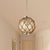 Globe Clear Glass Hanging Lighting Vintage 1 Head Corridor Suspension Lamp in Beige with Hand-Woven Rope Detail Beige Clearhalo 'Ceiling Lights' 'Industrial Pendants' 'Industrial' 'Middle Century Pendants' 'Pendant Lights' 'Pendants' 'Tiffany' Lighting' 493689
