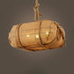 Rope Explosive Package Pendant Countryside 3 Bulbs Restaurant Fabric Chandelier Light in Beige Clearhalo 'Ceiling Lights' 'Chandeliers' 'Industrial Chandeliers' 'Industrial' 'Middle Century Chandeliers' 'Tiffany' Lighting' 493756
