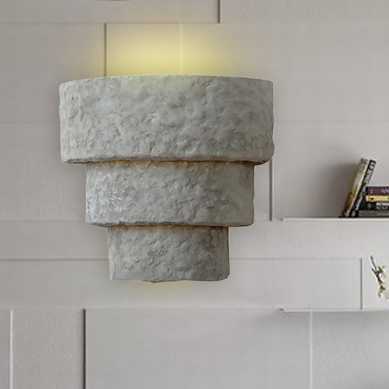 Cement Bowl/Cylinder Shade Wall Lighting Modern Style 1 Light Bathroom Wall Light Fixture in Grey Clearhalo 'Industrial wall lights' 'Industrial' 'Middle century wall lights' 'Tiffany' 'Wall Lamps & Sconces' 'Wall Lights' Lighting' 493858