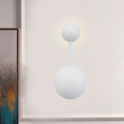 1/2 Lights Bedroom Wall Sconce with Molecular Acrylic Shade White Reading Wall Lamp in Warm/White Light 1.0 White Clearhalo 'Modern wall lights' 'Modern' 'Wall Lamps & Sconces' 'Wall Lights' Lighting' 494084