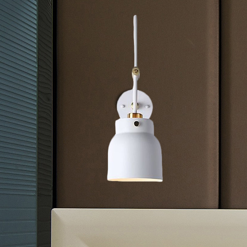 1 Light Cup Shade Wall Light Modern Metal Sconce Light with Long Arm for Library Bookstore Clearhalo 'Cast Iron' 'Glass' 'Industrial' 'Modern wall lights' 'Modern' 'Tiffany' 'Traditional wall lights' 'Wall Lamps & Sconces' 'Wall Lights' Lighting' 494469