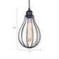 Metallic Black/Brass Pendant Ceiling Light Wire Cage 1 Light Vintage Industrial Ceiling Light with Bulb Shade Clearhalo 'Ceiling Lights' 'Modern Pendants' 'Modern' 'Pendant Lights' 'Pendants' Lighting' 4986