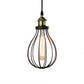 Metallic Black/Brass Pendant Ceiling Light Wire Cage 1 Light Vintage Industrial Ceiling Light with Bulb Shade Clearhalo 'Ceiling Lights' 'Modern Pendants' 'Modern' 'Pendant Lights' 'Pendants' Lighting' 4989