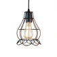 1 Head Pendant Lighting with Flower Cage Shade Metal Industrial Bedroom Height Adjustable Ceiling Light Fixture Clearhalo 'Ceiling Lights' 'Modern Pendants' 'Modern' 'Pendant Lights' 'Pendants' Lighting' 5019