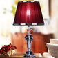 Urn-Shaped Table Light Contemporary Faceted Crystal 23"/25" Long 1 Head Red Small Desk Lamp Clearhalo 'Lamps' 'Table Lamps' Lighting' 503845