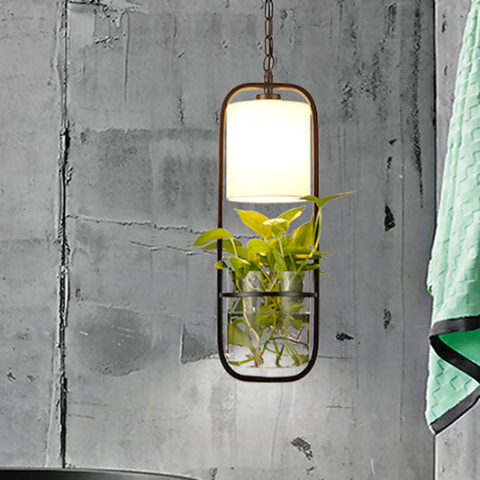 Black 1 Head Pendant Lamp Industrial Metal Rectangle LED Hanging Ceiling Light for Kitchen Clearhalo 'Art Deco Pendants' 'Black' 'Cast Iron' 'Ceiling Lights' 'Ceramic' 'Crystal' 'Industrial Pendants' 'Industrial' 'Metal' 'Middle Century Pendants' 'Pendant Lights' 'Pendants' 'Rustic Pendants' 'Tiffany' Lighting' 503866